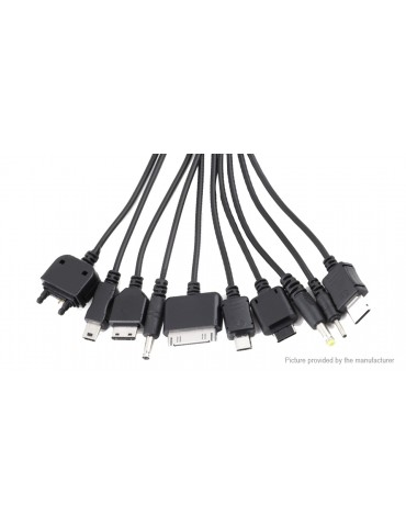 10-in-1 USB Charging Cable for Cell Phones (20cm)